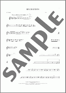 Revolution(The Beatles) 楽譜 アルトサックス（ソロ） ダウンロード