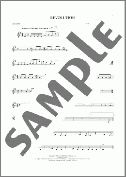 Revolution(The Beatles) 楽譜 クラリネット ダウンロード
