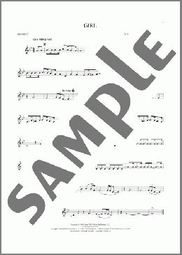 Girl(The Beatles) 楽譜 トランペット（ソロ） ダウンロード