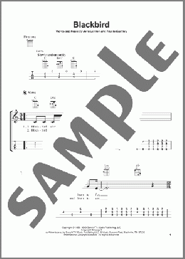 Blackbird(The Beatles) 楽譜 ウクレレ（弾き語り） ダウンロード