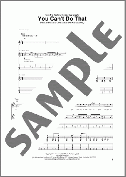 You Can't Do That(The Beatles) 楽譜 ギター（ソロ） ダウンロード
