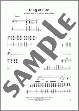 Ring Of Fire(Johnny Cash) 楽譜 ギタースコア ダウンロード