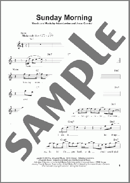 Sunday Morning(Maroon 5) 楽譜 その他 ダウンロード