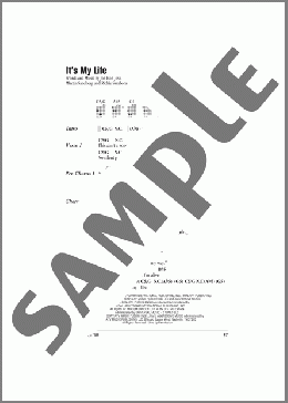 It's My Life(Bon Jovi) 楽譜 ギター（コード） ダウンロード