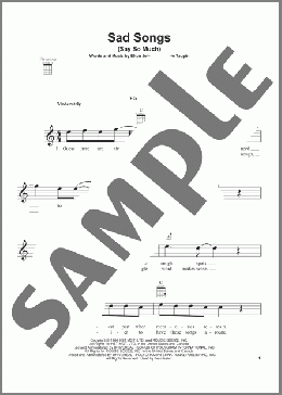 Sad Songs (Say So Much)(Elton John) 楽譜 ウクレレ（弾き語り） ダウンロード