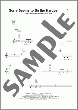 Sorry Seems To Be The Hardest Word(Elton John) 楽譜 ウクレレ（弾き語り） ダウンロード