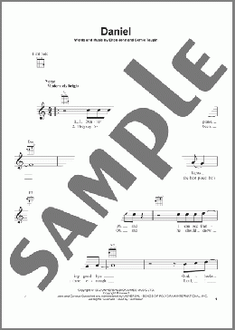 Daniel(Elton John) 楽譜 ウクレレ（弾き語り） ダウンロード