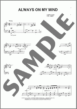 Always On My Mind(Michael Buble/Willie Nelson/Elvis Presley) 楽譜 ピアノ（ソロ） ダウンロード