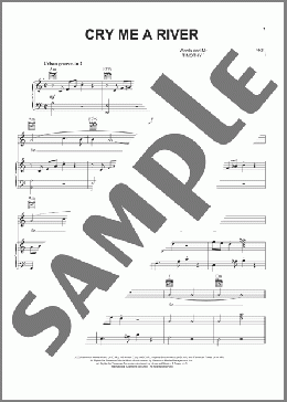 Cry Me A River(Justin Timberlake) 楽譜 ピアノ & ボーカル & ギター ダウンロード