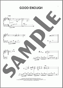 Good Enough(Sarah McLachlan) 楽譜 ピアノ（ソロ） ダウンロード