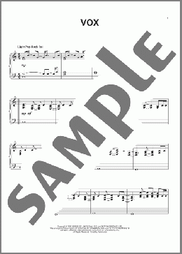 Vox(Sarah McLachlan) 楽譜 ピアノ（ソロ） ダウンロード