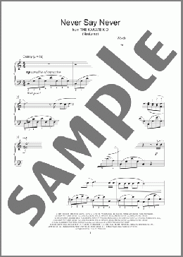 Never Say Never(Justin Bieber) 楽譜 ピアノ（ソロ） ダウンロード