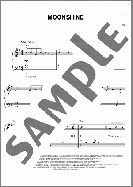 Moonshine(Bruno Mars) 楽譜 ピアノ（ソロ） ダウンロード