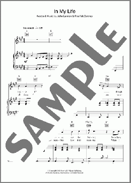 In My Life(The Beatles) 楽譜 その他 ダウンロード