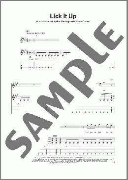 Lick It Up(KISS) 楽譜 ギタースコア ダウンロード