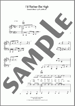 I'd Rather Be High(David Bowie) 楽譜 その他 ダウンロード