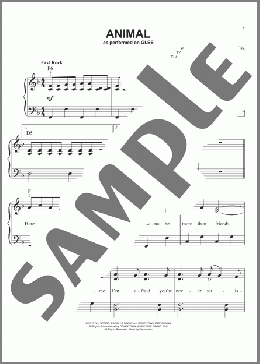 Animal(Glee Cast/Neon Trees) 楽譜 ピアノ（ソロ） ダウンロード