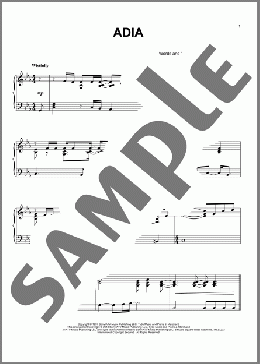 Adia(Sarah McLachlan) 楽譜 ピアノ（ソロ） ダウンロード