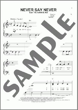 Never Say Never(Justin Bieber) 楽譜 ピアノ（ソロ） ダウンロード