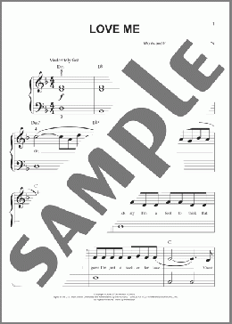 Love Me(Justin Bieber) 楽譜 ピアノ（ソロ） ダウンロード