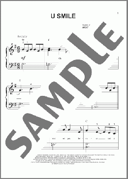 U Smile(Justin Bieber) 楽譜 ピアノ（ソロ） ダウンロード