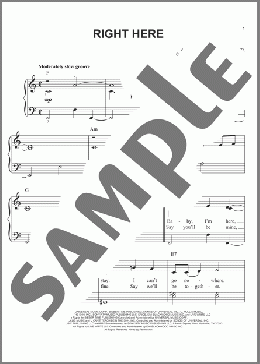 Right Here(Justin Bieber) 楽譜 ピアノ（ソロ） ダウンロード