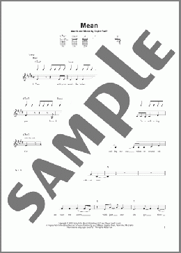 Mean(Taylor Swift) 楽譜 メロディ ダウンロード