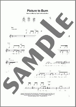 Picture To Burn(Taylor Swift) 楽譜 メロディ ダウンロード