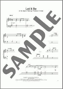 Let It Be (in the style of George Friderick Handel)(The Beatles) 楽譜 ピアノ（ソロ） ダウンロード