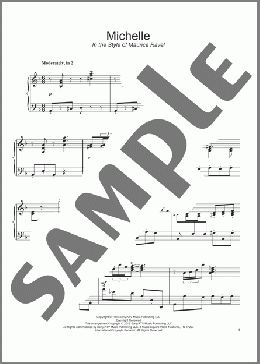 Michelle (in the style of Maurice Ravel)(The Beatles) 楽譜 ピアノ（ソロ） ダウンロード