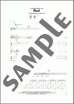 Red(Taylor Swift) 楽譜 ギター（ソロ） ダウンロード
