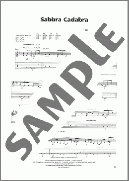 Sabbra Cadabra(Metallica/Black Sabbath) 楽譜 ギター（ソロ） ダウンロード