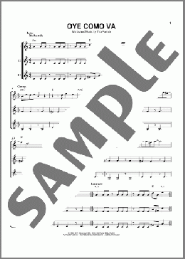 Oye Como Va(Santana) 楽譜 ギターアンサンブル ダウンロード
