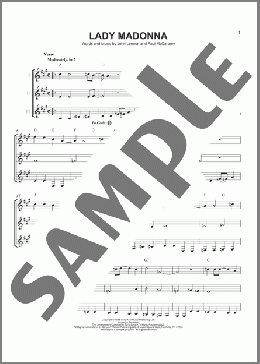 Lady Madonna(The Beatles) 楽譜 ギターアンサンブル ダウンロード
