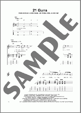 21 Guns(Green Day) 楽譜 ギター（ソロ） ダウンロード