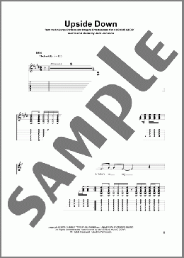 Upside Down(Jack Johnson) 楽譜 ギター（ソロ） ダウンロード