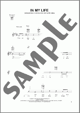 In My Life(The Beatles) 楽譜 メロディ ダウンロード