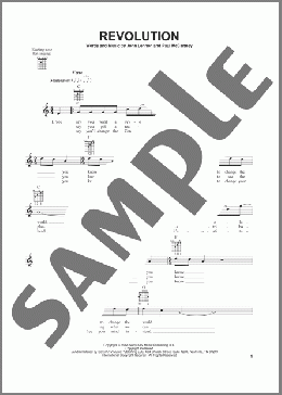 Revolution(The Beatles) 楽譜 メロディ ダウンロード