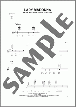 Lady Madonna(The Beatles) 楽譜 メロディ ダウンロード