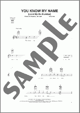 You Know My Name (Look Up The Number)(The Beatles) 楽譜 メロディ ダウンロード