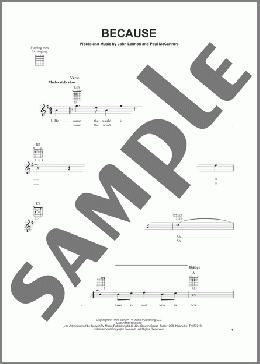 Because(The Beatles) 楽譜 メロディ ダウンロード