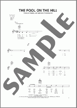 The Fool On The Hill(The Beatles) 楽譜 メロディ ダウンロード
