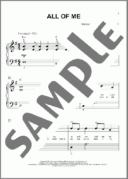 All Of Me (arr. Phillip Keveren)(John Legend) 楽譜 ピアノ（ソロ） ダウンロード