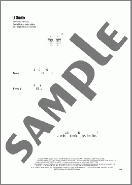 U Smile(Justin Bieber) 楽譜 ギター（コード） ダウンロード