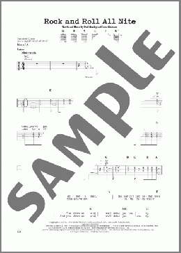 Rock And Roll All Nite(KISS) 楽譜 ギターリード ダウンロード