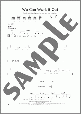 We Can Work It Out(The Beatles) 楽譜 ギターリード ダウンロード
