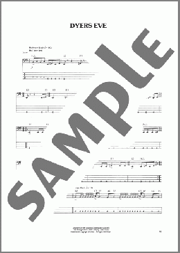 Dyers Eve(Metallica) 楽譜 ベース ダウンロード