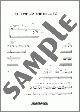 For Whom The Bell Tolls(Metallica/Danny Gill) 楽譜 ベース ダウンロード