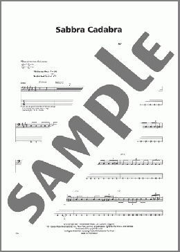 Sabbra Cadabra(Metallica/Black Sabbath) 楽譜 ベース ダウンロード