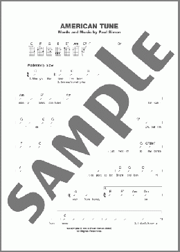 American Tune(Paul Simon/Eva Cassidy) 楽譜 ウクレレ（弾き語り） ダウンロード
